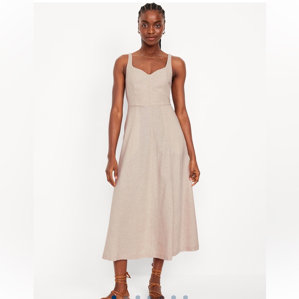 Old Navy Fit & Flare Linen Mini Dress